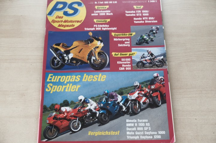 Deckblatt PS Sport Motorrad (07/1993)